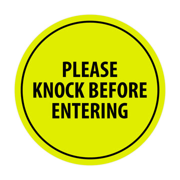 Signs ByLITA Circle Please Knock Before Entering Sign